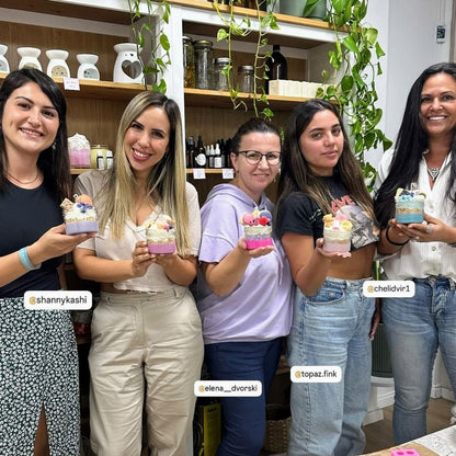 סדנה להכנת נרות קצפת מעוצבים
