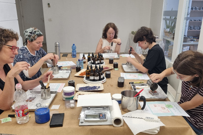 סדנה להכנת נרות משעות סויה