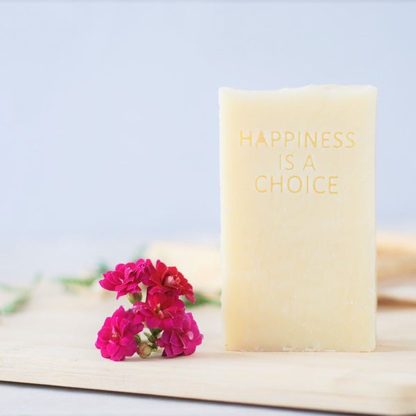 Happiness is a choice- חותמת לסבון